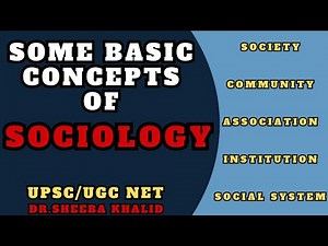 Basic concepts of sociology Video Lecture | Crash Course for UGC NET Sociology