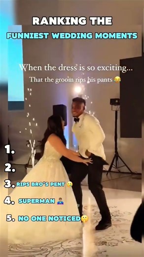 Ranking Funniest Wedding Moments #shorts #WeddingFails #FunnyWedding #WeddingMoments #rankingshorts