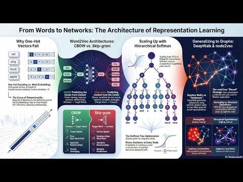 Graph Embeddings Explained: From Word2Vec to DeepWalk & Node2Vec