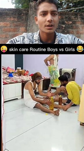 #Skin😂 #Care #Routine #Boys😅 #Vs #Giris