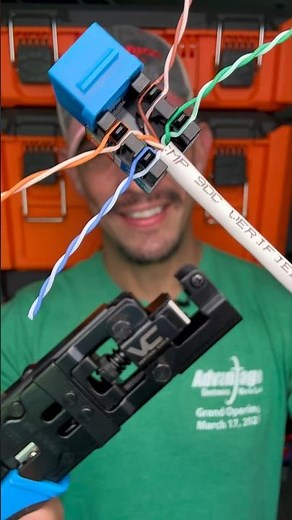 one of the quickest CAT6 keystone terminations with the vertical cable ipunch #lowvoltage