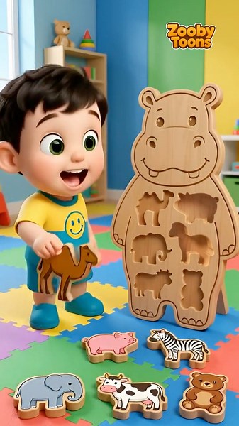 Learn Animal Names with Matching Block Game 🐶🧩 | Fun Learning for Kids | Kids Songs