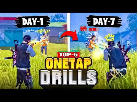 Practice These Top 5 OneTap Drills For Amazing Headshots 🎯 ~ Free Fire 🔥