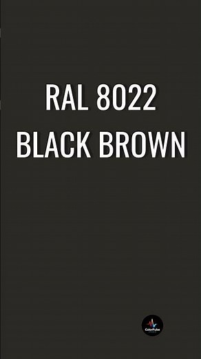RAL 8022 Black Brown - dark brown I industrial alternative to black. #ralcolors #design #industry