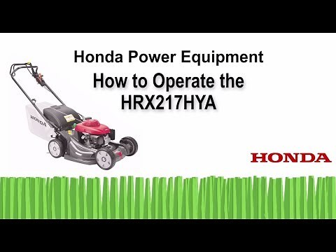 HRX217HYA Lawn Mower Operation