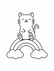 10 Printable Pages of Cats for Coloring Fun - Etsy