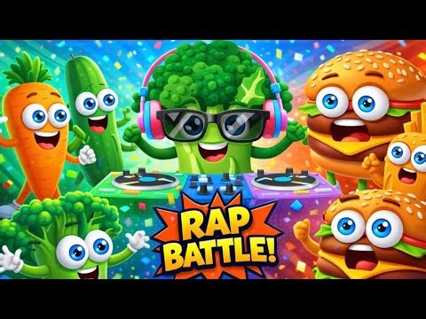 DJ Broccoli’s Veggie vs Junk Food Rap Battle 🥦🍕 | Fun Kids Dance Song