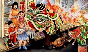 Chinese Lion Paper Bag Puppet