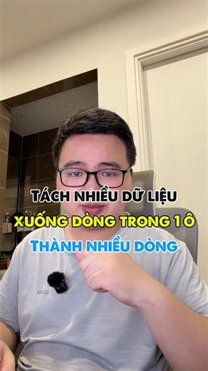 Tách nhiều dữ liệu xuống dòng trong 1 ô thành nhiều dòng siêu nhanh #tinhocmos #tinhocvanphong #exceltips | Hảo Tin Học Văn Phòng