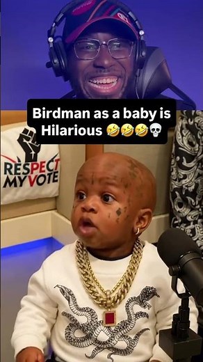 Birdman as a baby is Hilarious 🤣🤣🤣💀 #birdman #cashmoney #thebreakfastclub #viral #reaction
