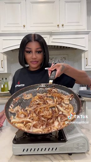 Best Cheese Turkey Burger & Fries Recipe with Caramelized Onions