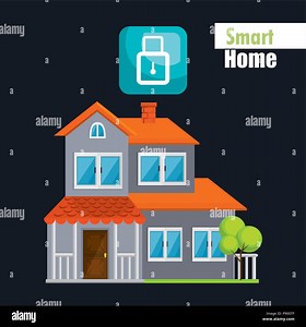 smart house with padlock security service vector illustration design Stock Vector Image & Art - Alamy