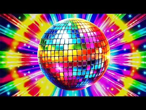 Rainbow Party Lights & Disco Ball – 2 Hours of Dance Music with LED Wall Background!