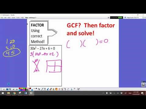Factor and solve quadratics & square root property