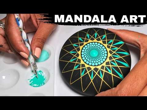 Mandala Art Dot Painting Rocks Painted Stones | How to Paint Mandala for Beginners Tutorial #mandala