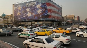 Iran unveils billboard warning US against taking military action