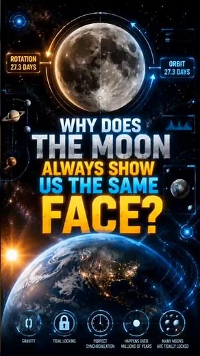 Why Does the Moon Always Show the Same Face? 🌕 #Space #Moon #Science #Astronomy #Universe #NASA