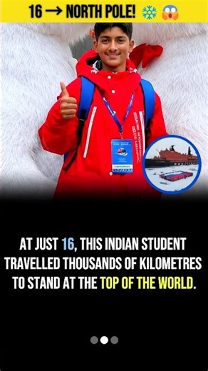 16-Year-Old Boy Who Reached North Pole | #shorts