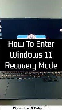 How to Enter Windows 11 Recovery Mode