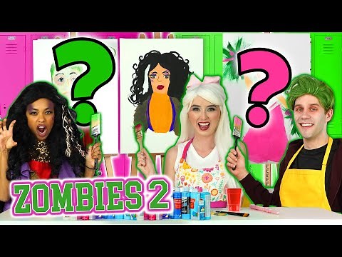 ZOMBIES 2 PAINT EACH OTHER CHALLENGE WITH ZED, ADDISON & WILLA. Totally TV Parody.