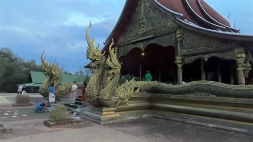 WAT SIRINDHORN WARARAM (or known as Wat Phu Prao) sits on a hilltop overlooking Sirindhorn Dam in Ubon Ratchathani province. Recently receiving rave reviews on social media for its panoramic views and the interesting glow-in-the-dark mural on the back wall, Wat Pru Phrao is becoming a "must visit" on itineraries of those staying at Sirindhorn, Khong Chiam and Chong Mek districts. Information on the temple is scarce, but Go Ubon researchers found that the temple (wat) was founded by a monk from C