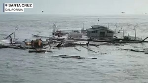 Santa Cruz wharf partially collapses amid high surf warning along California coast