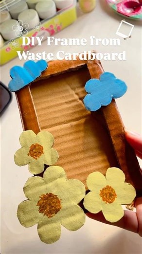 DON'T THROW OUT that Cardboard! 😱 Turn it into a CUTE Frame! #shorts #wasteoutofbest