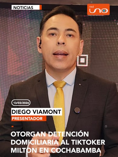 #Comunidad | El tiktoker Milton obtuvo detención domiciliaria con custodio dentro del proceso que enfrenta por presunto abuso sexual. La medida le permitirá trabajar en redes sociales desde su vivienda, aunque no podrá referirse públicamente a la investigación. ▶️ Más información en www.reduno.com.bo #RedUno #RedUnoDigital #Cochabamba #Bolivia @diegoviamont