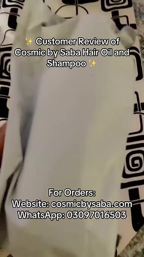 ✨ HEALTHY AND NOURISHING✨ LOOK CUSTOMER REVIEW FOR COSMIC BY SABA HAIR FOOD OIL AND SHAMPOO For Orders: Website: cosmicbysaba.com WhatsApp: 03097016503 #fypシ゚viral #fyp #trending #hairfood #hairoil #shampoo #cosmicbysaba
