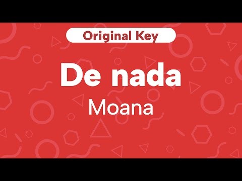 Karaoke De nada - Moana | Original Key (Cover)