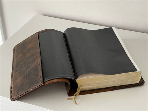 Handcrafted Full Grain Leather Book Cover: Vintage Style - Etsy