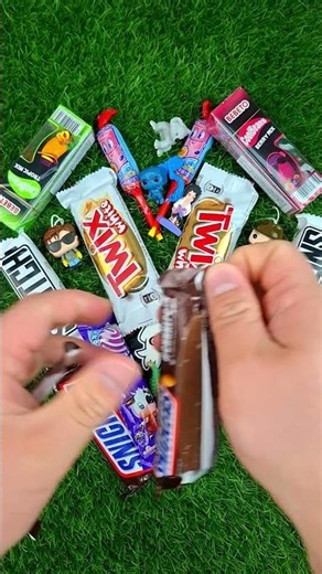 ASMR unpacking Most Popular Candys , some lots of colorful rainbow lollipop candy , Chocolate Sounds