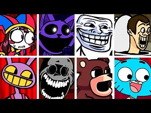 DIGITALIZING but Every Turn a Different Character Sings🎙 (FNF Digitalizing but Everyone Sings It)