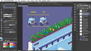 1.8K views · 73 reactions | In his 3rd and final video of his 1st series, pixel artist Brandon James Greer dials in the coloring and adds small but crucial details to the side-scroller mockup! See how subtle background elements and shading details can make a huge difference in the final illustration in today's "Let's Create! https://youtu.be/L3AXOqtuY2o | CLIP STUDIO PAINT | Facebook