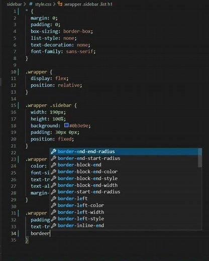 Creating a basic sidebar using HTML and CSS