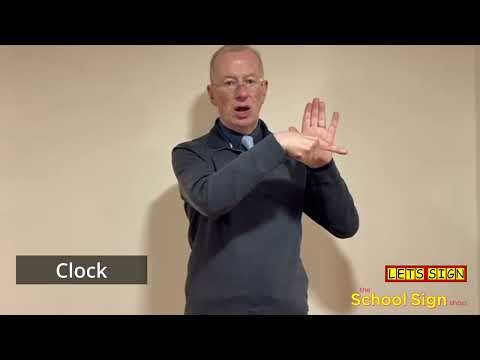 The British Sign Language (BSL) sign for "Clock"