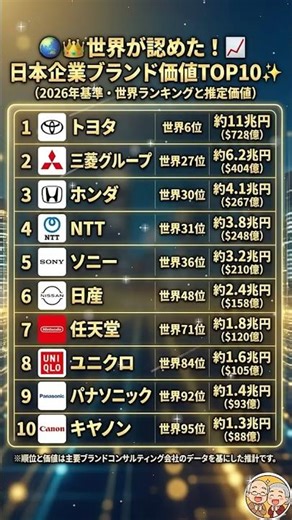 【2026年最新】世界が驚く日本企業TOP10！1位はあの企業…？