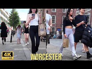 Worcester - City Tour 2024| Walking The Streets of Worcester | Central Worcester Walk [4K HDR]