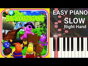 The Backyardigans (SLOW) Right Hand Easy Piano Tutorial