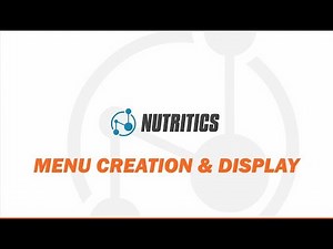 Nutritics Tutorials - Menu Creation & Display