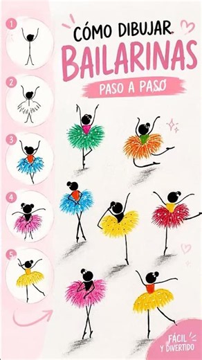 Learn how to draw super easy ballerinas #cute #drawing #fypシ #art #art #drawing #foryoupage