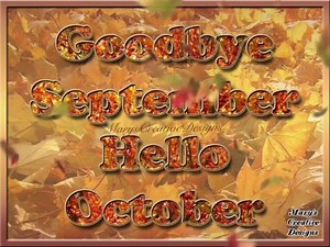 Goodbye September ~ Hello October | Mary's Creative Designs