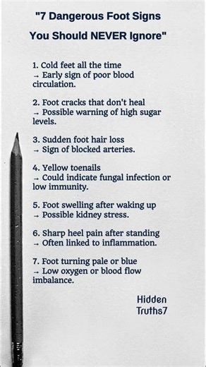 "7 Dangerous Foot SignsYou Should NEVER Ignore" #tricks #motivation #poetry #shorts