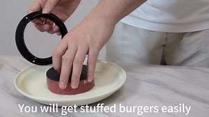 Leden Burger Press Hamburger Press Patty Maker for BBQ Grill 3-in-1 Non Stick Stuffed Burger Mold, Kitchen Tool, Beef Patties and Sliders