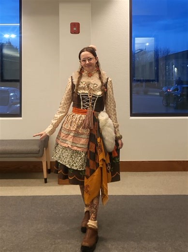 1♡7♡26 A little gremlin seeing sun for the first time Outfit: Collar, I bought second-hand from a friend at a swap meet! The blouse is from Jane Marple, and I bought second-hand from Closetchild Drindl, I bought second-hand from Yahoo Japan Auctions using the buyee shopping service Apron, I bought second-hand from THE THRIFT STORE BABY Scarf tucked in apron is also from a THRIFT STORE BABY Fox tail I got as a gift from my wife for Christmas Tights are from Celeste Stein Shoes are from Buffalo, a