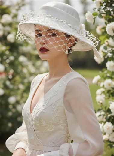 White Pillbox Hat With Veil for Bride - Vintage 1950s Birdcage Veil Wedding Hat - Elegant French Lace Bridal Fascinator - Civil Wedding - Etsy