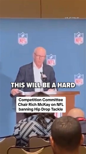 Competition Committee Chair Rich McKay on NFL banning Swivel Hip Drop Tackle #fyp #hipdroptackle #nf | Roxie Lorri