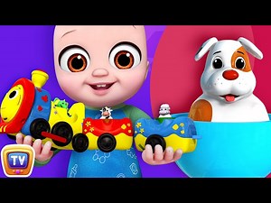 ChuChu TV Classics - Farm Animals Song with ChuChu Toy Train | ChuChuTV Peek & Play Surprise Eggs - Videos For Kids