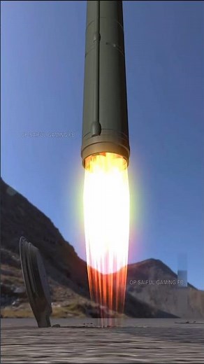 ICBM Launch Simulation | Powerful Rocket Animation into Space #shorts