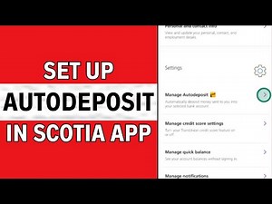 How to Set Up Auto Deposit on Scotiabank App